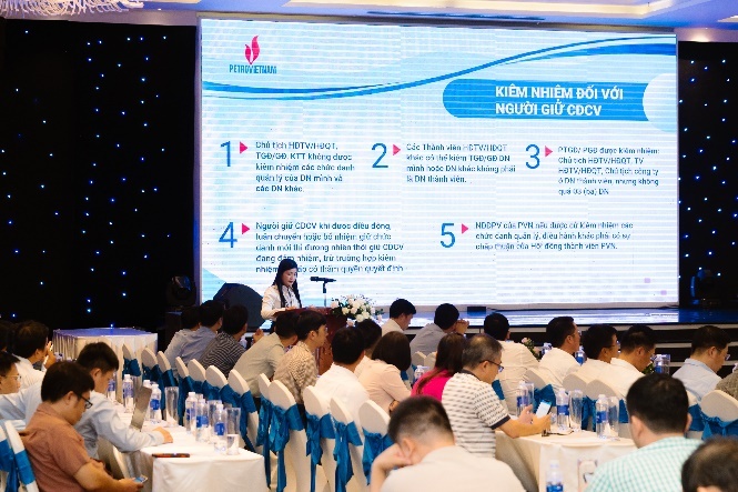 Petrovietnam tổ chức tập huấn phổ biến quy chế quản lý người giữ chức danh, chức vụ và người đại diện phần vốn của Tập đoàn tại các doanh nghiệp khác